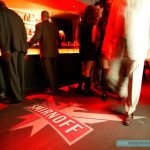 Smirnoff custom gobo on a bar floor to promote their product. 