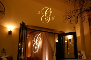 Personalize special occasions like a wedding or anniversary with a monogram gobo