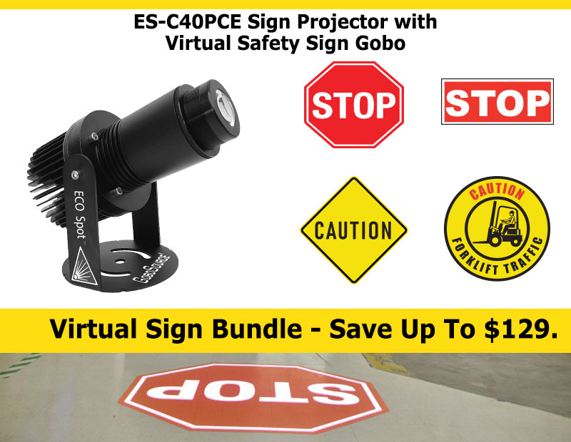 Virtual Sign 2’ to 4’ Industrial Environments (C40PCE)