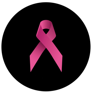 Glass Gobo Breast Cancer Awareness Ribbon Pink Shade