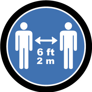 Social Distance Gobo, Social Distancing Sign, Covid-19, Coronavirus signage