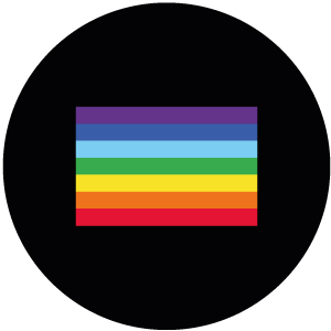 Flag Rainbow Peace - S1295-fc - Glass Gobo