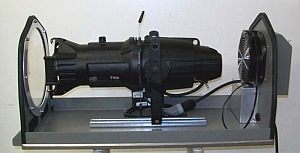 Eco Spot 2500 projector in Thunder outdoor housing Thunder outdoor housing