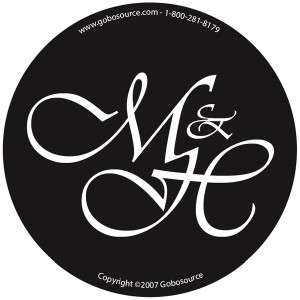 Gobo Wedding Monogram, GW Initials Logo – Elegant Quill