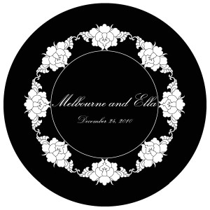 Wedding Gobo Glass WGBW-67 Vivaldi Italic