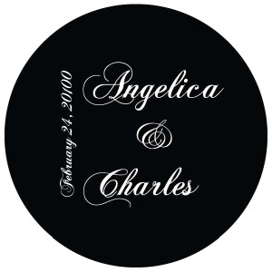 Wedding Gobo Glass WGBW-77 Chopin Script