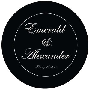 Wedding Gobo Glass WGBW-87 Edwardian Script