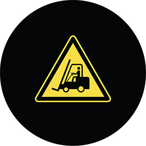 Forklift Warning, Sign Gobo Projection, safety projection, warning sign
