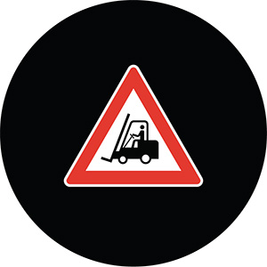 Forklift Warning, Sign Gobo Projection, safety projection, warning sign