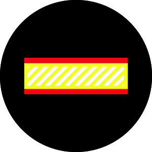 Crosswalk Yellow Red White S2001-3C, safety projection YIELD with Arrow sign image, warning sign