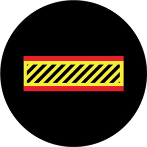 Crosswalk Hatched - Yellow & Red - ZHT-1176-2C