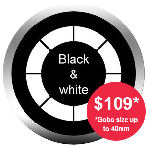 Custom Gobo Black White Glass Gobo