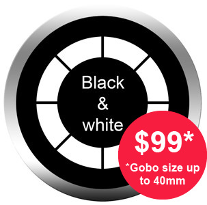 Custom Gobo Black White Glass Gobo