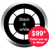 Black White Glass Gobo