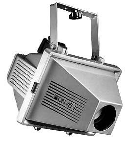 Weather resistant and water resistant gobo projector. D-Sized gobo projector.