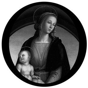 Mother and Holy Child 3 GS - GSG N1201-gs - Holiday Gobo - BW