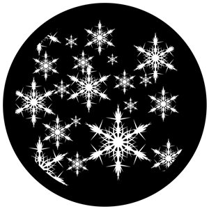 Snowflake Graphic - GSG N1210 - Holiday Gobo - BW