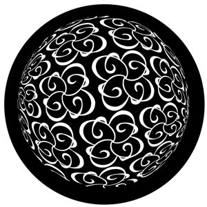 Curly Ball - GSG N1221-bw - Holiday Gobo - BW