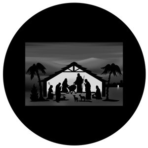 Away in a Manger - GSG N1014-gs - Holiday Gobo - BW