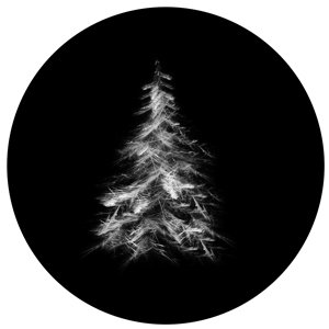 Snow Covered Tree - GSG N1016-gs - Holiday Gobo - BW