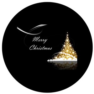 Lighted Christmas Greeting - GSG N1021-2c - Holiday Gobo - Color