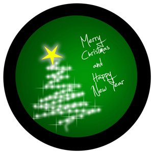 Stylized Christmas Greeting - GSG N1023-3c - Holiday Gobo - Colo