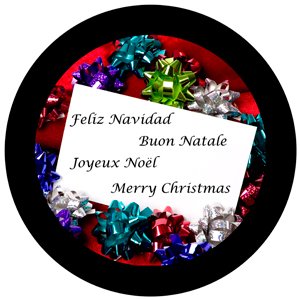 Multilingual Christmas Greeting - GSG N1031-fc - Holiday Gobo - 