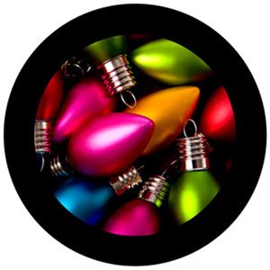 Christmas Light Bulbs - GSG N1032-fc - Holiday Gobo - Color