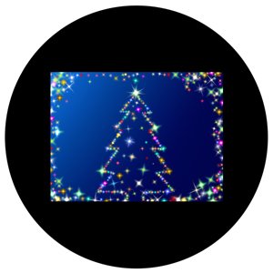 Christmas Tree Card - GSG N1033-fc - Holiday Gobo - Color