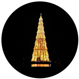 Town Square Chrismas Tree - GSG N1037-fc - Holiday Gobo - Color