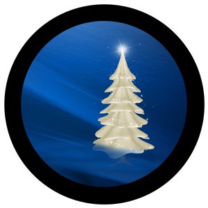 Moonlight Snow Covered Tree - GSG N1041-fc - Holiday Gobo - Colo