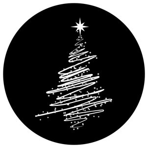 Christmas Tree 2 - GSG N1075-bw - Holiday Gobo - BW