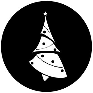 Christmas Tree 1 - GSG N1081-bw - Holiday Gobo - BW