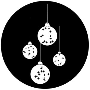 Christmas Balls - GSG N1086-bw - Holiday Gobo - BW