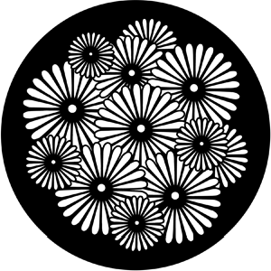 Sunburst Flowers - RSS 71055 - Stock Gobo Steel