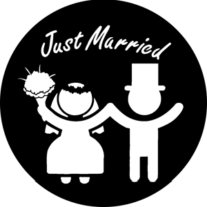 Just Married 3 - RSS 76546 - Stock Gobo Steel