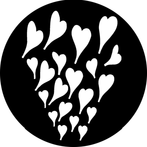 Rising Hearts - RSS 76557 - Stock Gobo Steel