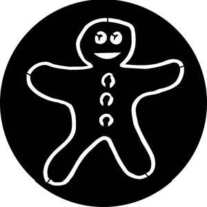 Gingerbread Man - RSS 76563 - Stock Gobo Steel