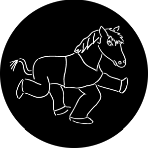 Comedy Horse - RSS 76585 - Stock Gobo Steel