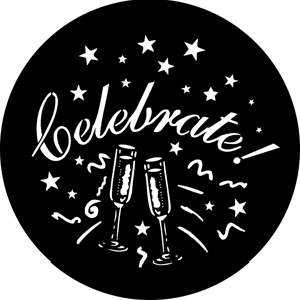 Celebration Drinks - RSS 76588 - Stock Gobo Steel