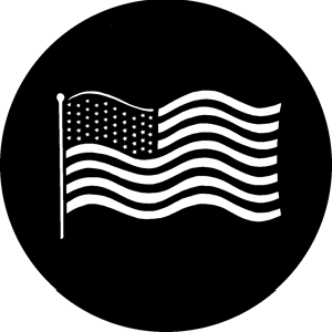 Waving US Flag - RSS 77122 - Stock Gobo Steel