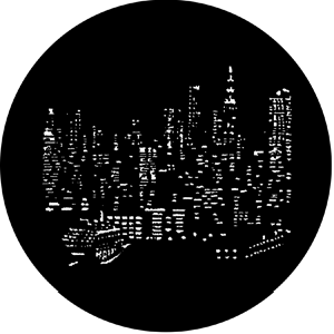 NYC Skyline - RSS 77287 - Stock Gobo Steel
