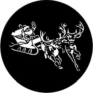 Santa and Sleigh - RSS 77720 - Stock Gobo Steel