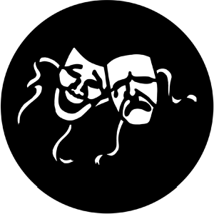 Comedy and Tragedy - RSS 77936 - Stock Gobo Steel