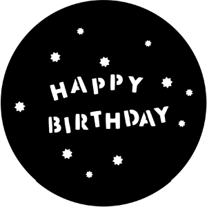 Happy Birthday - RSS 77940 - Stock Gobo Steel