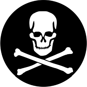 Skull & Crossbones - RSS 77949 - Stock Gobo Steel