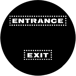 Exit/Entrance - RSS 77971 - Stock Gobo Steel