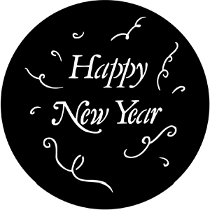 Happy New Year - RSS 77982 - Stock Gobo Steel