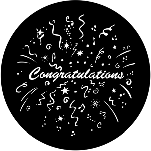 Congratulations - RSS 77984 - Stock Gobo Steel