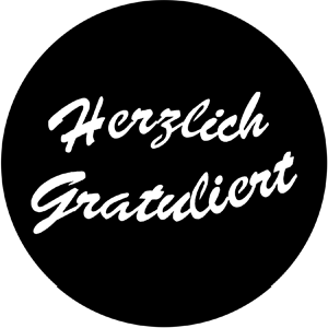 Herzlich Gratuliert - RSS 78015 - Stock Gobo Steel